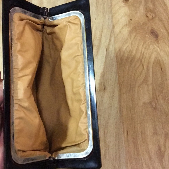 Genuine Vintage Grey Lucite and Suede Clutch - Picture 4 of 4